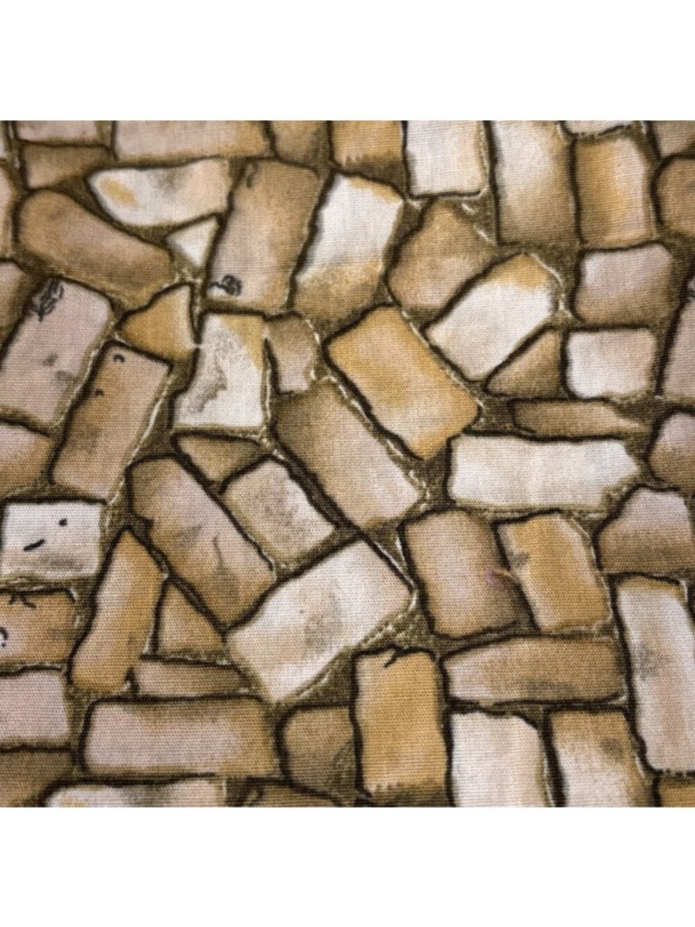 Stone Wall Print Cotton Fabric 12x44" Quilting Sewing Craft Material